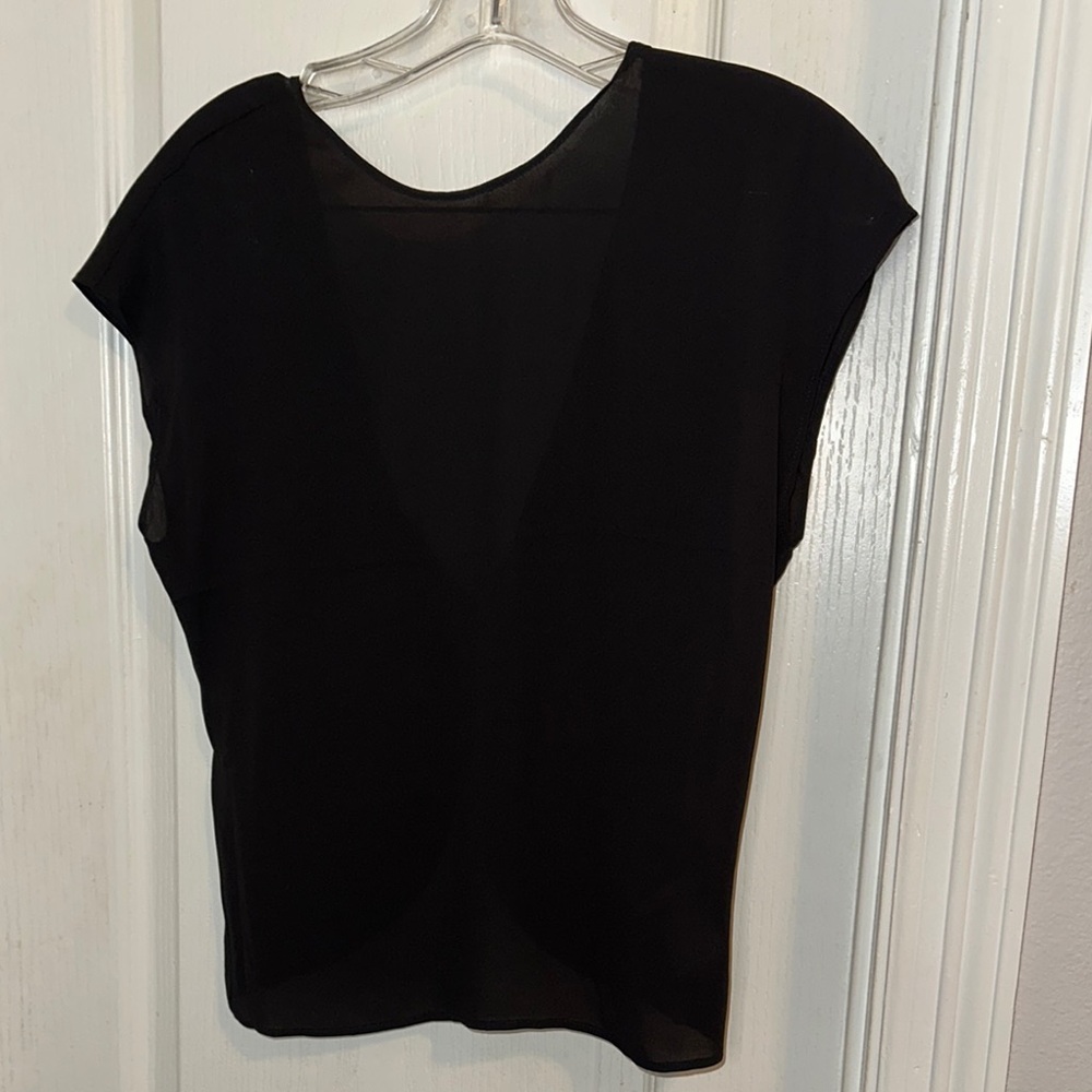 Elegant Open Back Black Women's Top